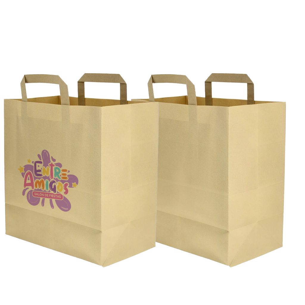 Bolsa Papel Kraft Asa Plana (26+14x29cm) Bolsa Papel Kraft Asa Plana (26+14x29cm) - Imagen 1