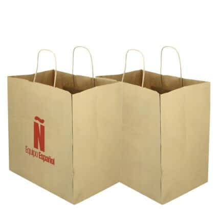 Bolsa Papel Kraft Asa Rizada (30+18x29cm)